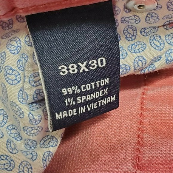 Cremieux Cantrell Mens Pants Size 38x30 Chino Straight Leg Pink - Picture 7 of 8